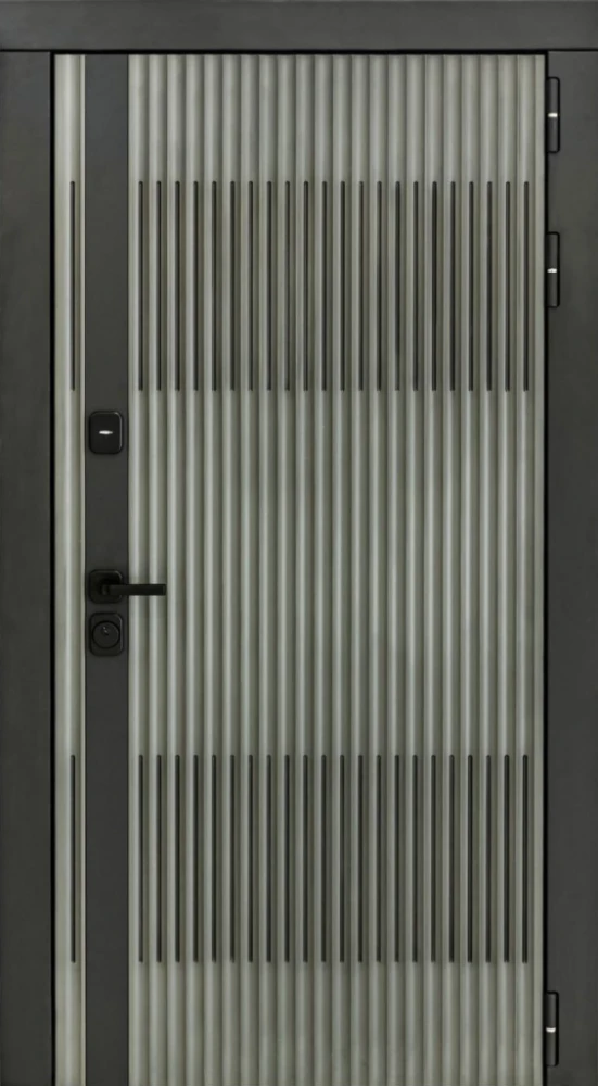 Входная дверь ДвериПРО Elfy ФЛ-256 (10мм, бетон пепельный) DPRO220541 внешняя сторона