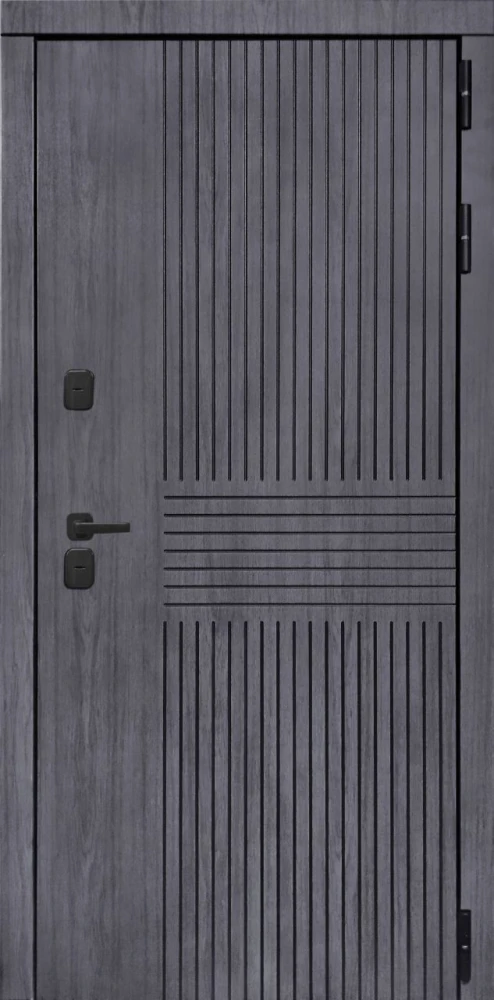 Входная дверь ДвериПРО Берген СБ-1 (ст. белое, 16мм, беленый дуб) DPRO200521 внешняя сторона